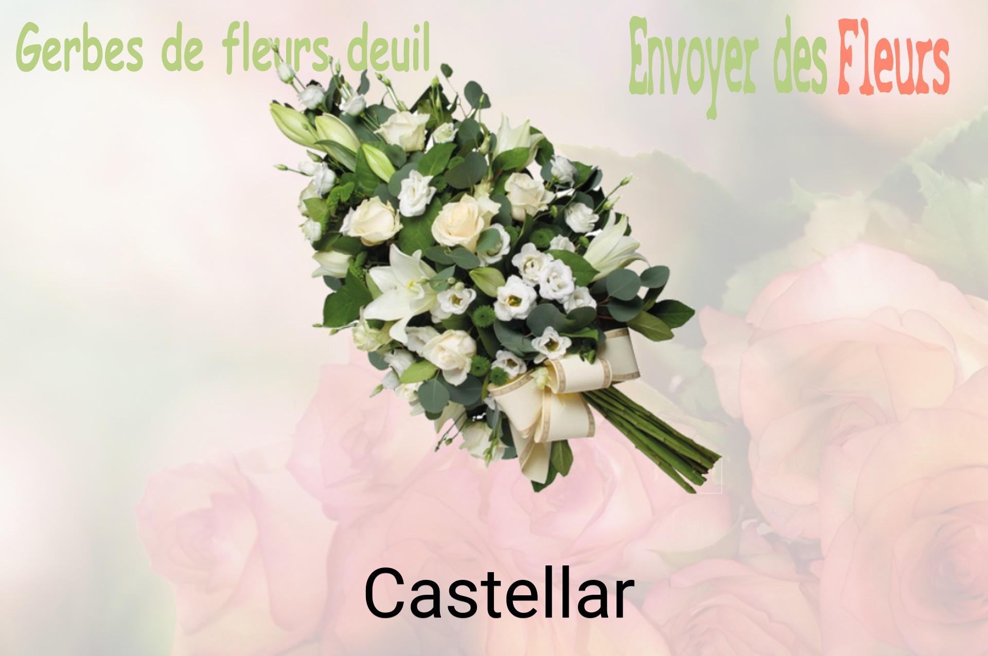 Gerbe de fleurs de deuil livrée à Castellar